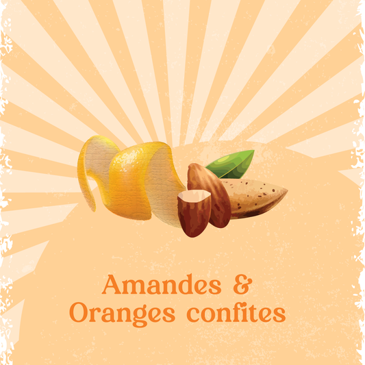 Glace Amandes & confit oranges